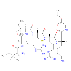 Glycine,N-[N2-[N2-[N-[N-(N2-L-isoleucyl-L-arginyl)-L-isoleucyl]-L-cysteinyl]-L-arginyl]-L-lysyl]-,ethyl ester (9CI)