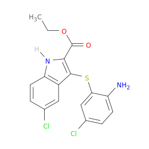 ethyl 3-[(2-amino-5-chlorophenyl)sulfanyl]-5-chloro-1h-indole-2-carboxylate