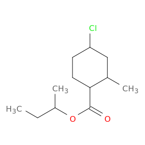 Cyclohexanecarboxylic acid, 4-chloro-2-methyl-, 1-methylpropyl ester