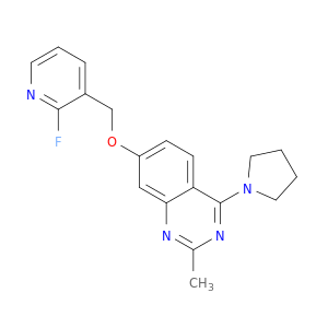 Quinazoline, 7-[(2-fluoro-3-pyridinyl)methoxy]-2-methyl-4-(1-pyrrolidinyl)-