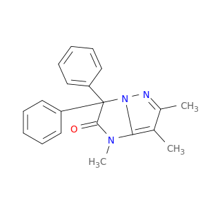 1H-Imidazo[1,2-b]pyrazol-2(3H)-one, 1,6,7-trimethyl-3,3-diphenyl-