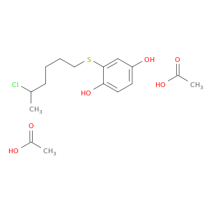 1,4-Benzenediol, 2-[(5-chlorohexyl)thio]-, diacetate