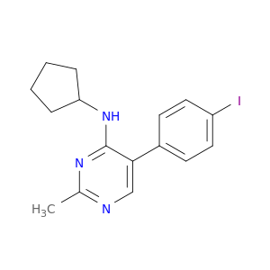 4-Pyrimidinamine, N-cyclopentyl-5-(4-iodophenyl)-2-methyl-