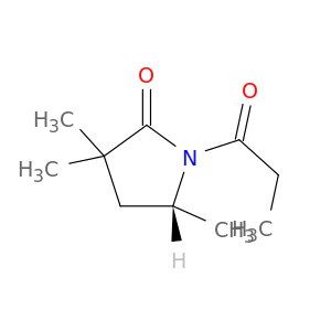 2-Pyrrolidinone, 3,3,5-trimethyl-1-(1-oxopropyl)-, (5R)-