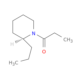 Piperidine, 1-(1-oxopropyl)-2-propyl-, (S)-