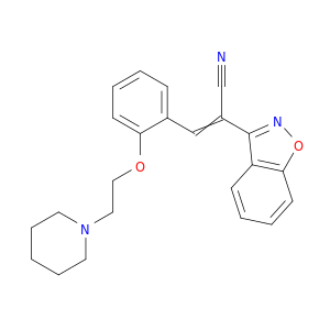 1,2-Benzisoxazole-3-acetonitrile,a-[[2-[2-(1-piperidinyl)ethyl]phenyl]methylene]-,monohydrochloride, (aE)- (9CI)