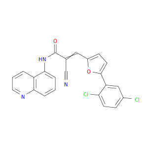 2-氰基-3-(5-(2,5-二氯苯基)呋喃-2-基)-N-(喹啉-5-基)丙烯酰胺