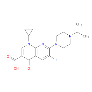 1,8-Naphthyridine-3-carboxylicacid,1-cyclopropyl-6-fluoro-1,4-dihydro-7-[4-(1-methylethyl)-1-piperazinyl]-4-oxo-