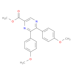 Pyrazinecarboxylic acid, 5,6-bis(4-methoxyphenyl)-, methyl ester