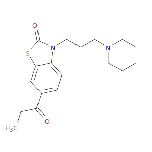 2(3H)-Benzothiazolone, 6-(1-oxopropyl)-3-[3-(1-piperidinyl)propyl]-
