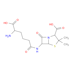 6-[(5-amino-5-carboxypentanoyl)amino]-3,3-dimethyl-7-oxo-4-thia-1-azabicyclo[3.2.0]heptane-2-carboxylic acid