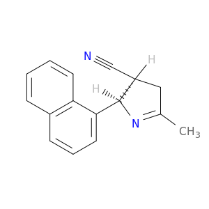2H-Pyrrole-3-carbonitrile, 3,4-dihydro-5-methyl-2-(1-naphthalenyl)-, cis-