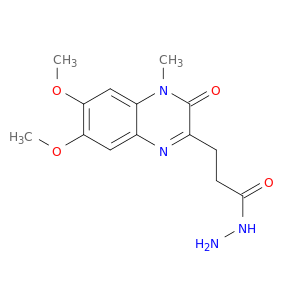 2-Quinoxalinepropanoicacid, 3,4-dihydro-6,7-dimethoxy-4-methyl-3-oxo-, hydrazide