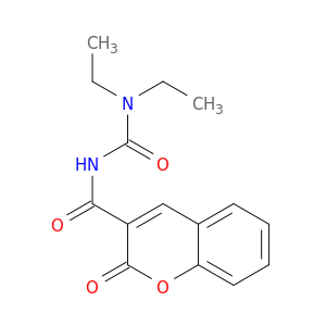 2H-1-Benzopyran-3-carboxamide, N-[(diethylamino)carbonyl]-2-oxo-