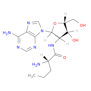 Adenosine, 2'-[[(2S)-2-amino-1-oxopentyl]amino]-2'-deoxy-