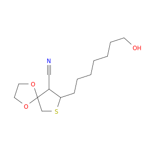 1,4-Dioxa-7-thiaspiro[4.4]nonane-9-carbonitrile, 8-(7-hydroxyheptyl)-
