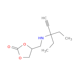 1,3-Dioxolan-2-one, 4-[[(1,1-diethyl-2-propynyl)amino]methyl]-