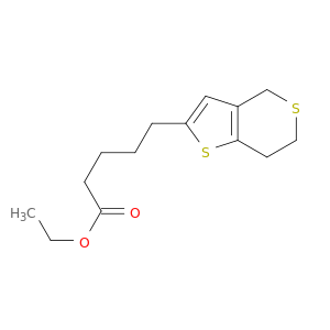 4H-Thieno[3,2-c]thiopyran-2-pentanoic acid, 6,7-dihydro-, ethyl ester