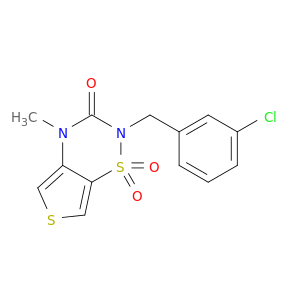 2-(3-chlorobenzyl)-4-methyl-2h-thieno[3,4-e][1,2,4]thiadiazin-3(4h)-one 1,1-dioxide