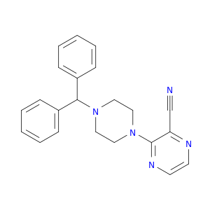 2-Pyrazinecarbonitrile,3-[4-(diphenylmethyl)-1-piperazinyl]-