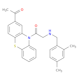 2-ACETYL-10-((((2,4-DIMETHYLPHENYL)METHYL)AMINO)ACETYL)-10H-PHENOTHIAZINE