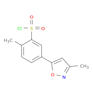 2-Methyl-5-(3-methylisoxazol-5-yl)benzene-1-sulfonyl chloride