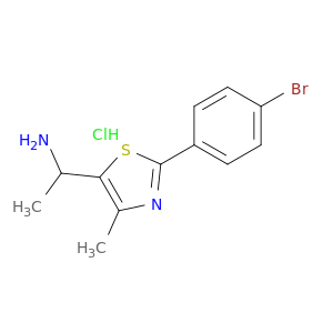 1-[2-(4-bromophenyl)-4-methyl-1,3-thiazol-5-yl]ethan-1-amine hydrochloride