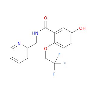 Benzamide, 5-hydroxy-N-(2-pyridinylmethyl)-2-(2,2,2-trifluoroethoxy)-