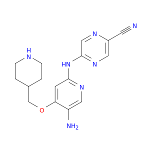 5-((5-Amino-4-(piperidin-4-ylmethoxy)pyridin-2-yl)amino)pyrazine-2-carbonitrile