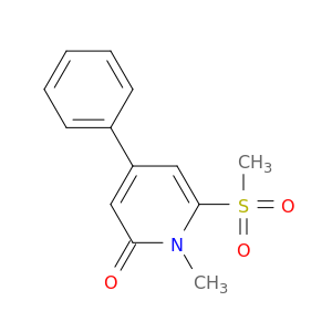 2(1H)-Pyridinone, 1-methyl-6-(methylsulfonyl)-4-phenyl-