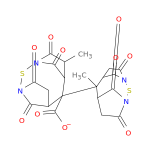 5,7'-dimethyl-4,4',10,10',11,11',12,12'-octaoxo-7,7'-bi(2-thia-1,3-diazatricyclo[6.2.1.13,6]dodecane)-7-carboxylate