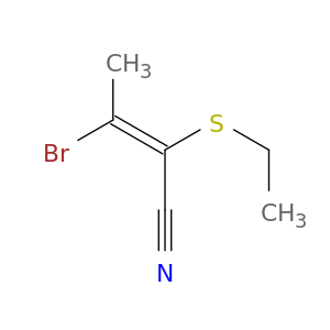 2-Butenenitrile, 3-bromo-2-(ethylthio)-, (E)-