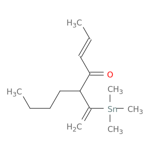 2-Nonen-4-one, 5-[1-(trimethylstannyl)ethenyl]-, (2E)-