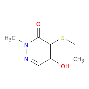 3(2H)-Pyridazinone, 4-(ethylthio)-5-hydroxy-2-methyl-