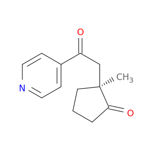 Cyclopentanone, 2-methyl-2-[2-oxo-2-(4-pyridinyl)ethyl]-, (2S)-