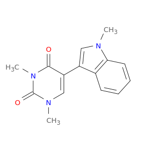 2,4(1H,3H)-Pyrimidinedione, 1,3-dimethyl-5-(1-methyl-1H-indol-3-yl)-