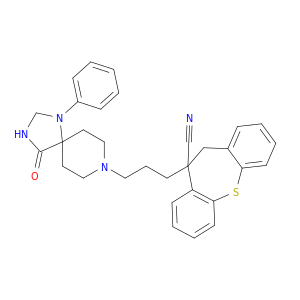 Dibenzo(b,f)thiepin-10-carbonitrile, 10,11-dihydro-10-(3-(4-oxo-1-phenyl-1,3,8-triazaspiro(4.5)dec-8-yl)propyl)-
