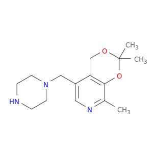 4H-1,3-Dioxino[4,5-c]pyridine, 2,2,8-trimethyl-5-(1-piperazinylmethyl)-