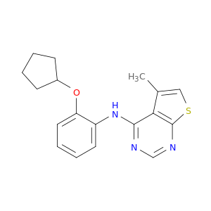 Thieno[2,3-d]pyrimidin-4-amine, N-[2-(cyclopentyloxy)phenyl]-5-methyl-