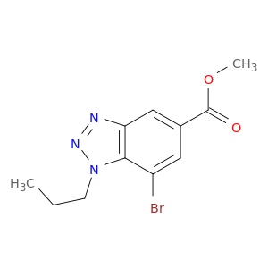1H-苯并三唑-5-羧酸,7-溴-1-丙基,甲酯