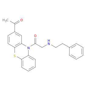 2-ACETYL-10-(((2-PHENYLETHYL)AMINO)ACETYL)-10H-PHENOTHIAZINE