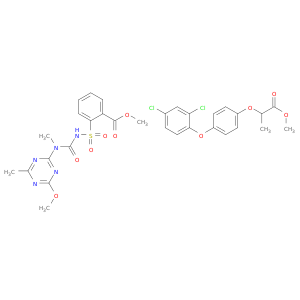 methyl 2-{[(4-methoxy-6-methyl-1,3,5-triazin-2-yl)(methyl)carbamoyl]sulfamoyl}benzoate- methyl 2-[4-(2,4-dichlorophenoxy)phenoxy]propanoate(1:1)
