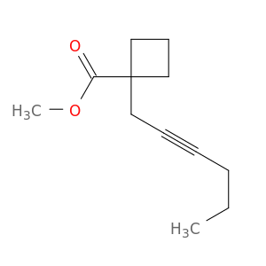 Cyclobutanecarboxylic acid, 1-(2-hexynyl)-, methyl ester