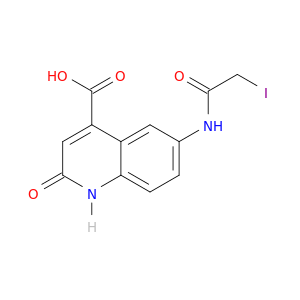 4-Quinolinecarboxylicacid, 1,2-dihydro-6-[(2-iodoacetyl)amino]-2-oxo-