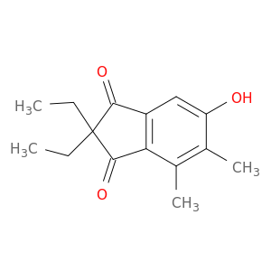 1H-Indene-1,3(2H)-dione, 2,2-diethyl-6-hydroxy-4,5-dimethyl-
