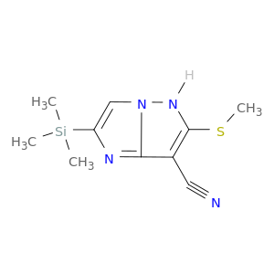 Imidazo[1,2-b]pyrazole-7-carbonitrile, 6-(methylthio)(trimethylsilyl)-
