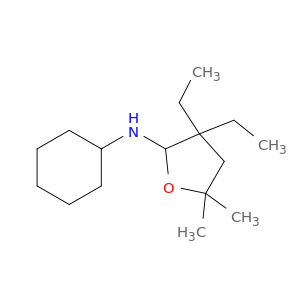 2-Furanamine, N-cyclohexyl-3,3-diethyltetrahydro-5,5-dimethyl-