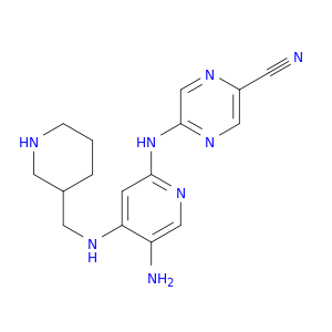 5-((5-Amino-4-((piperidin-3-ylmethyl)amino)pyridin-2-yl)amino)pyrazine-2-carbonitrile