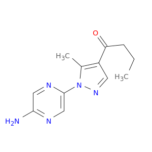 1-(1-(5-Aminopyrazin-2-yl)-5-methyl-1H-pyrazol-4-yl)butan-1-one