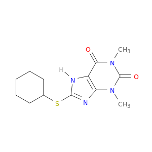 1H-Purine-2,6-dione,8-(cyclohexylthio)-3,9-dihydro-1,3-dimethyl-